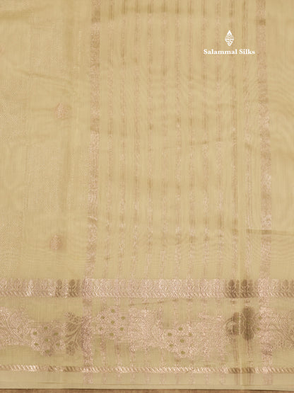 Pastel Blue Colour Cotton Mix Saree With Silver Zari Menna Work Border