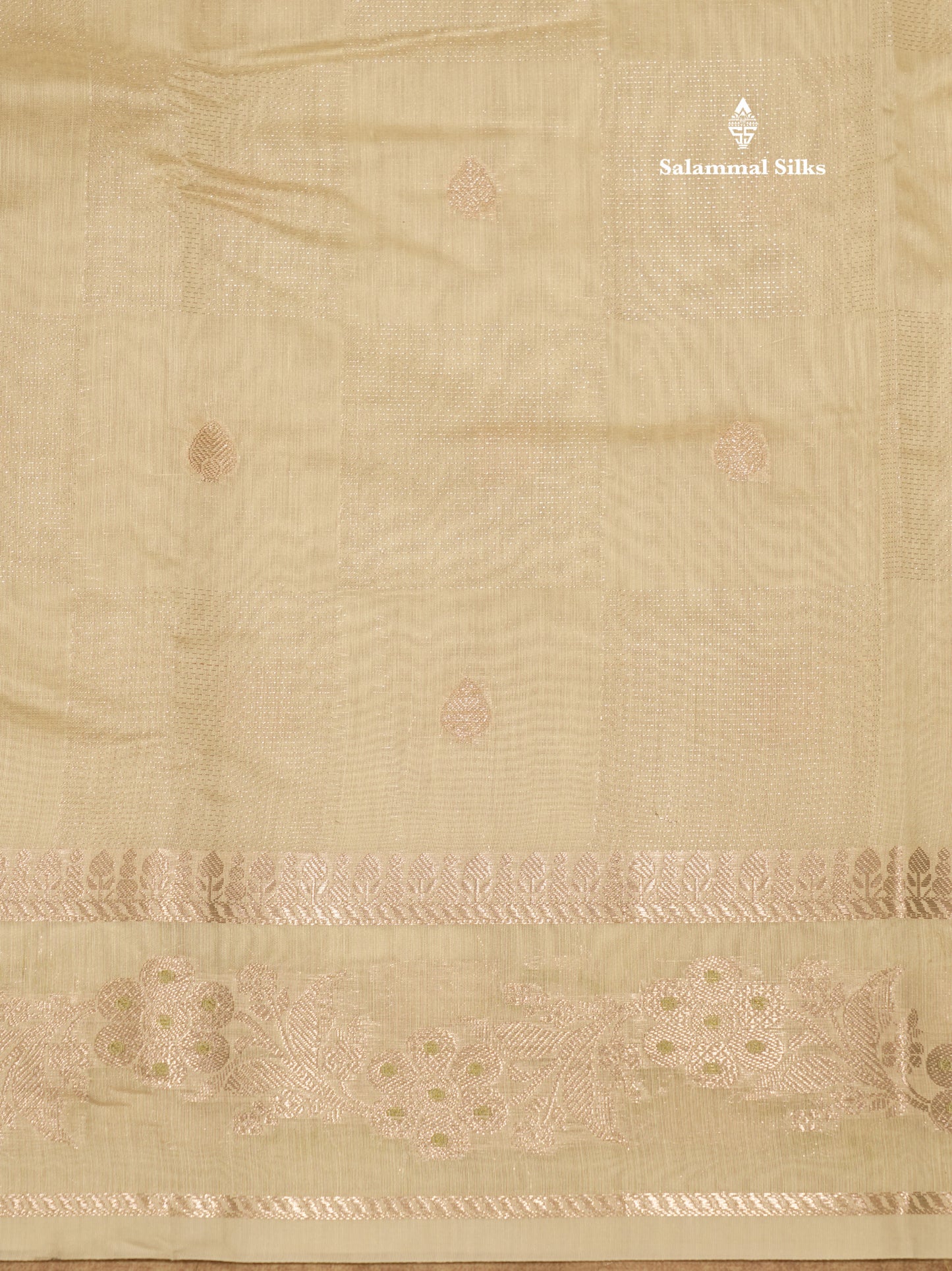 Pastel Blue Colour Cotton Mix Saree With Silver Zari Menna Work Border