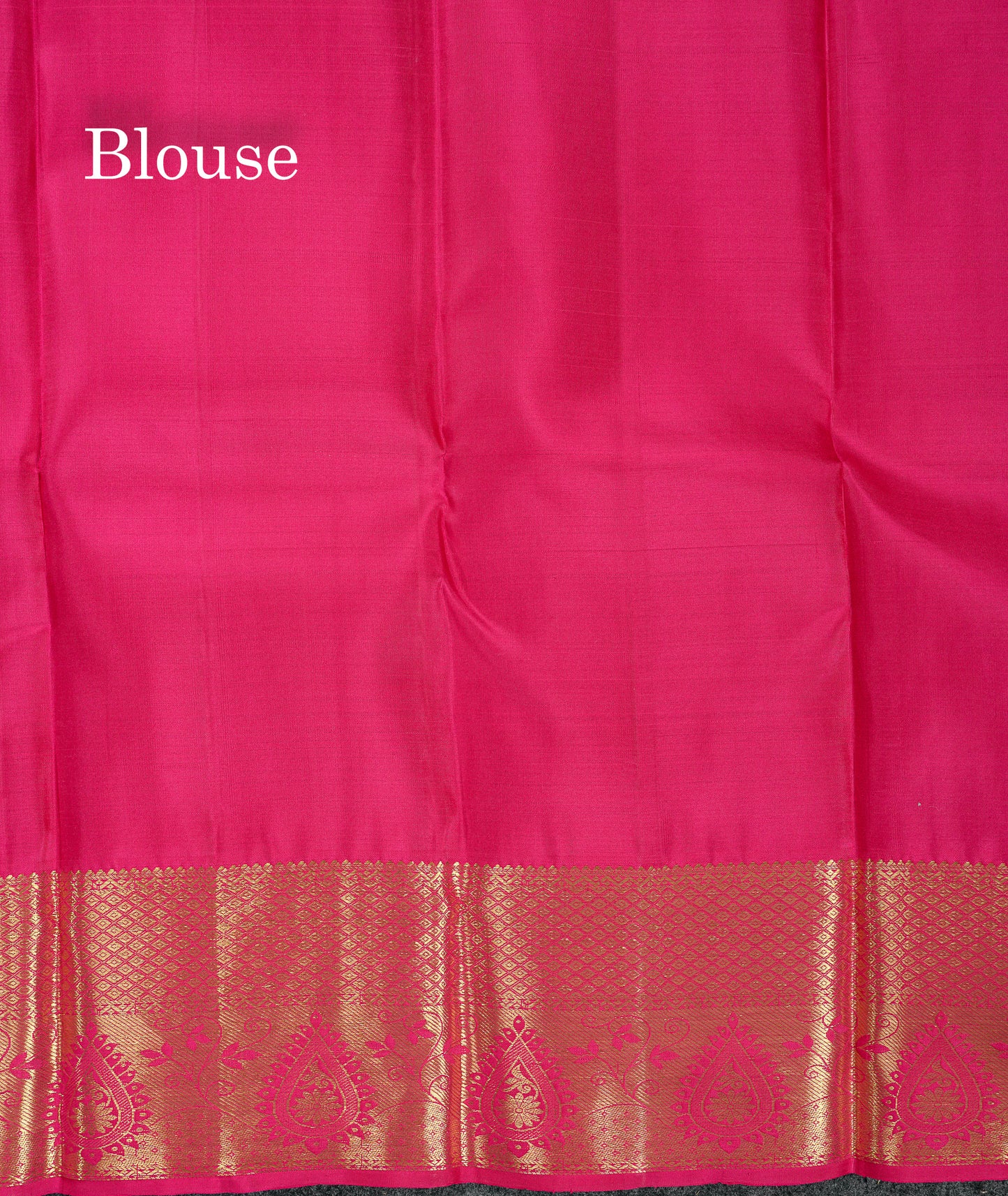 Beautiful Magenta Pure Kanjivaram Silk Saree With Contrast Pink Traditional Border