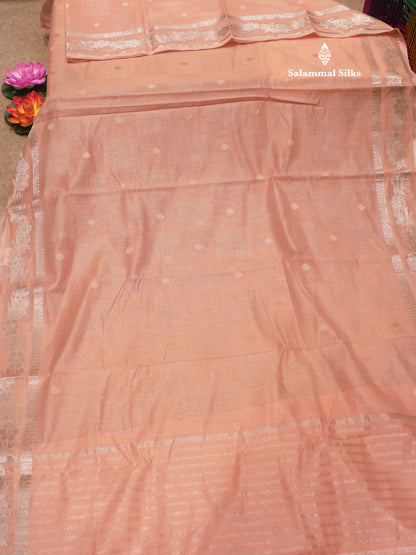 Pastel Blue Colour Cotton Mix Saree With Silver Zari Menna Work Border