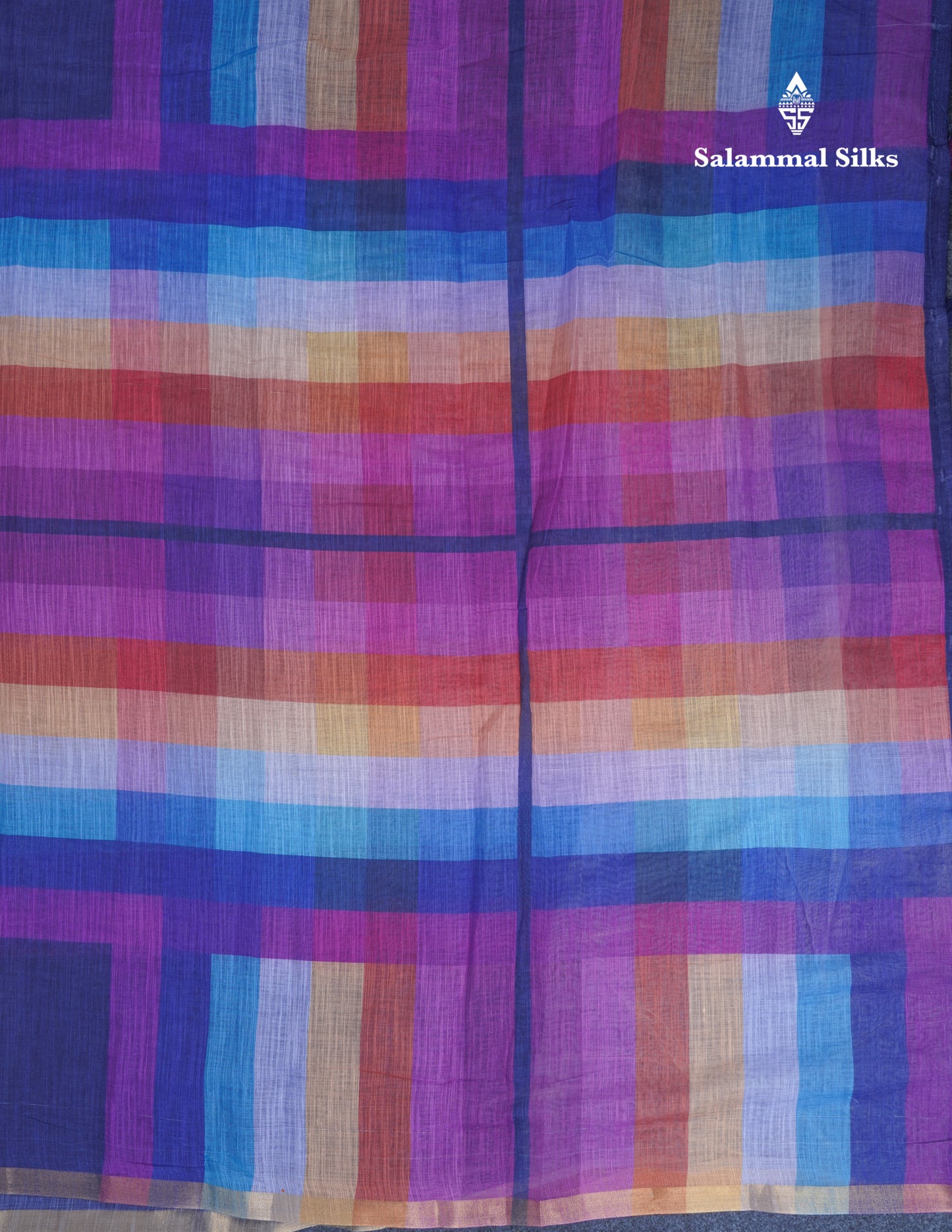 Beautiful Multicolour Rainbow Mul Mul Cotton Saree With Contrast Black Blouse