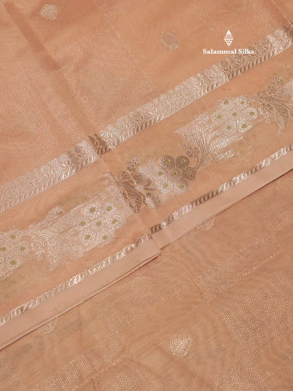 Pastel Blue Colour Cotton Mix Saree With Silver Zari Menna Work Border