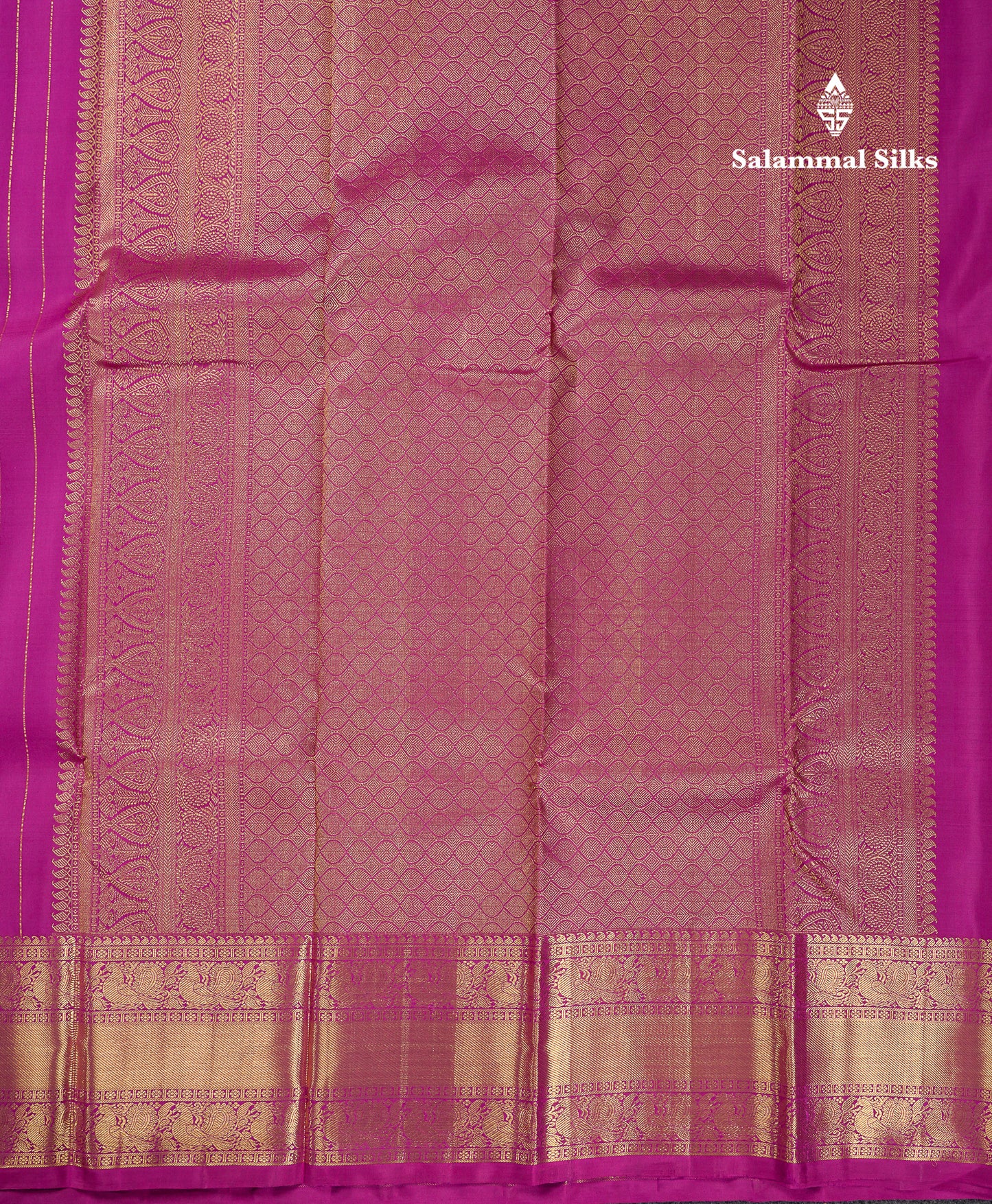 Beautiful Vadamalli Pure Kanjivaram Silk Saree With Traditional Border