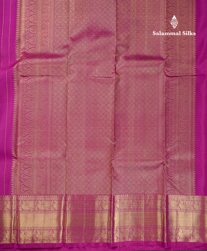 Beautiful Vadamalli Pure Kanjivaram Silk Saree With Traditional Border