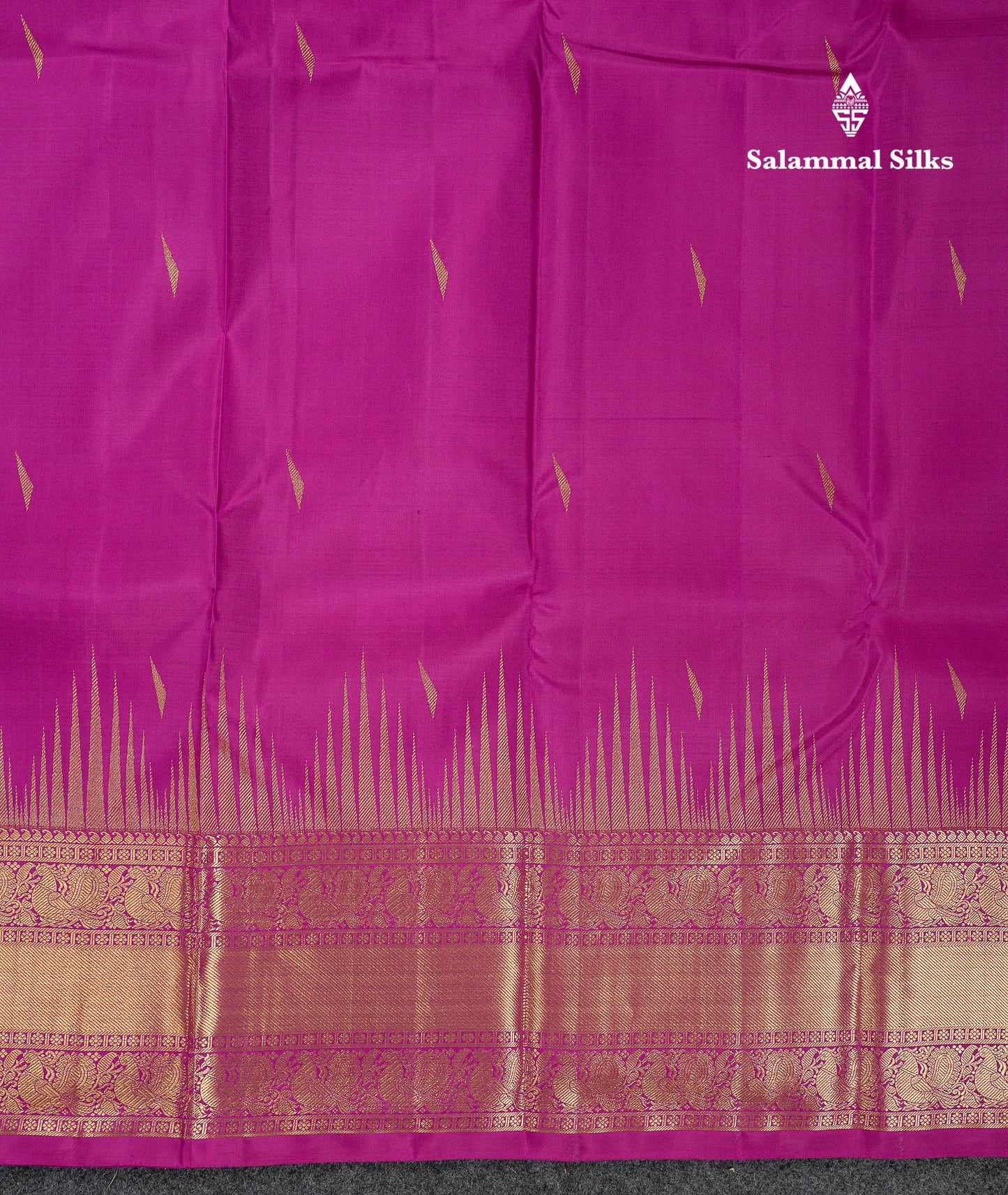 Beautiful Vadamalli Pure Kanjivaram Silk Saree With Traditional Border
