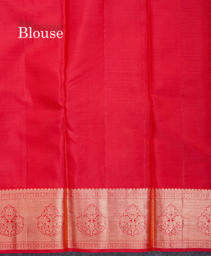Beautiful Mustard Yellow Bridal Pure Kanjivaram Silk Saree With Contrast Maroon Border