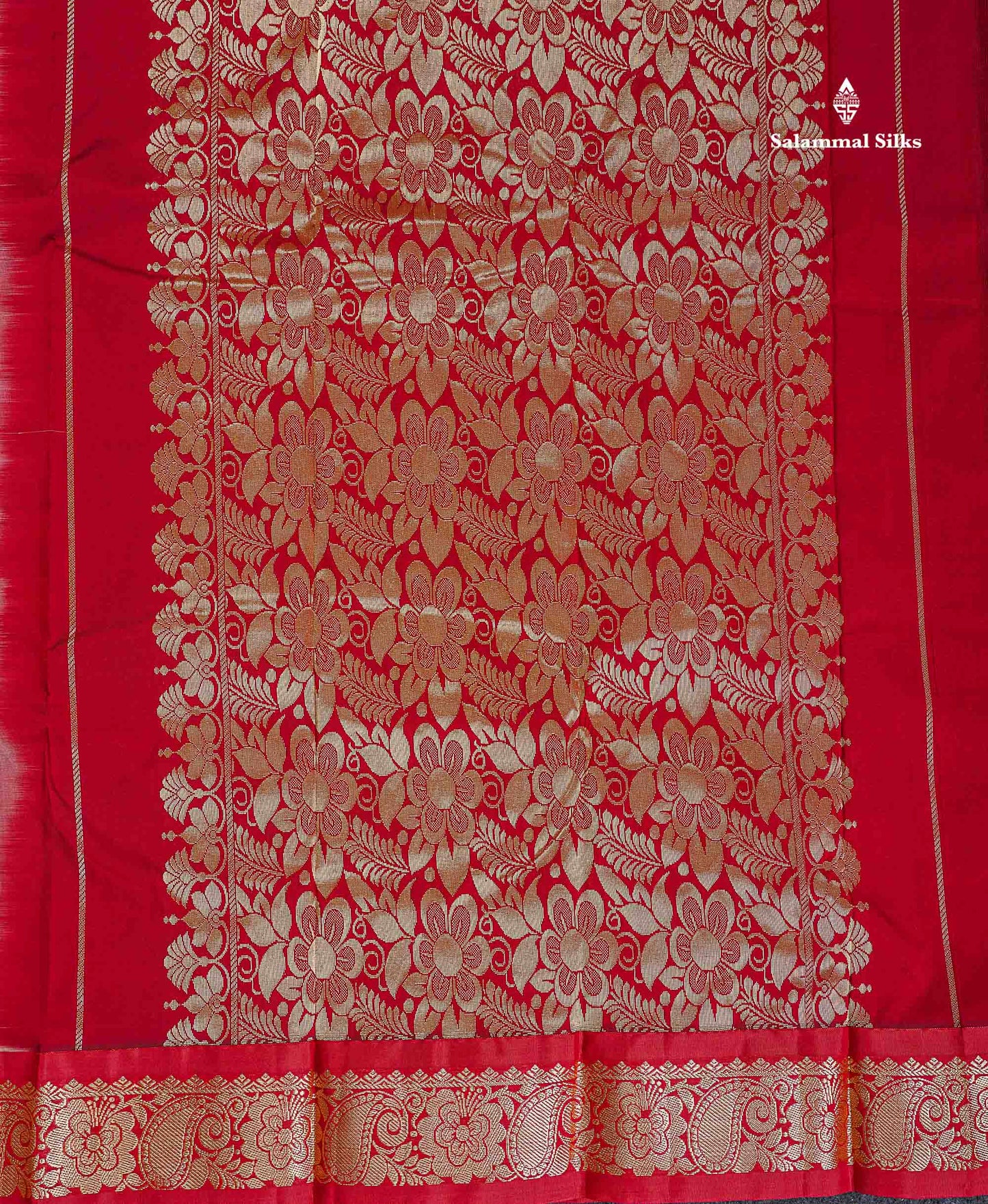 Semi Silk Saree - Half White Colour Body With Butta & Contrast Maroon Border