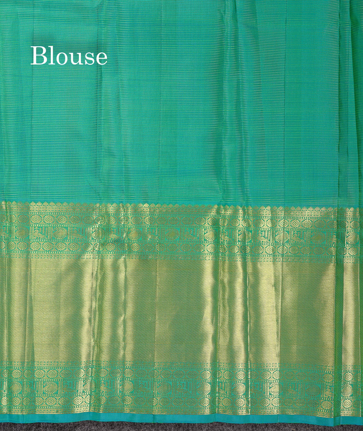 Beautiful Parrot Green Vaira Oosi Lines With Butta Pure Kanjivaram Silk Saree With Contrast Sapphire Blue Traditional Evening Morning Border