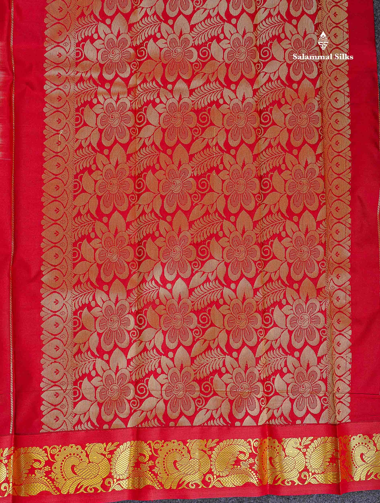 Semi Silk Saree - Half White Colour Body & Contrast Maroon Border