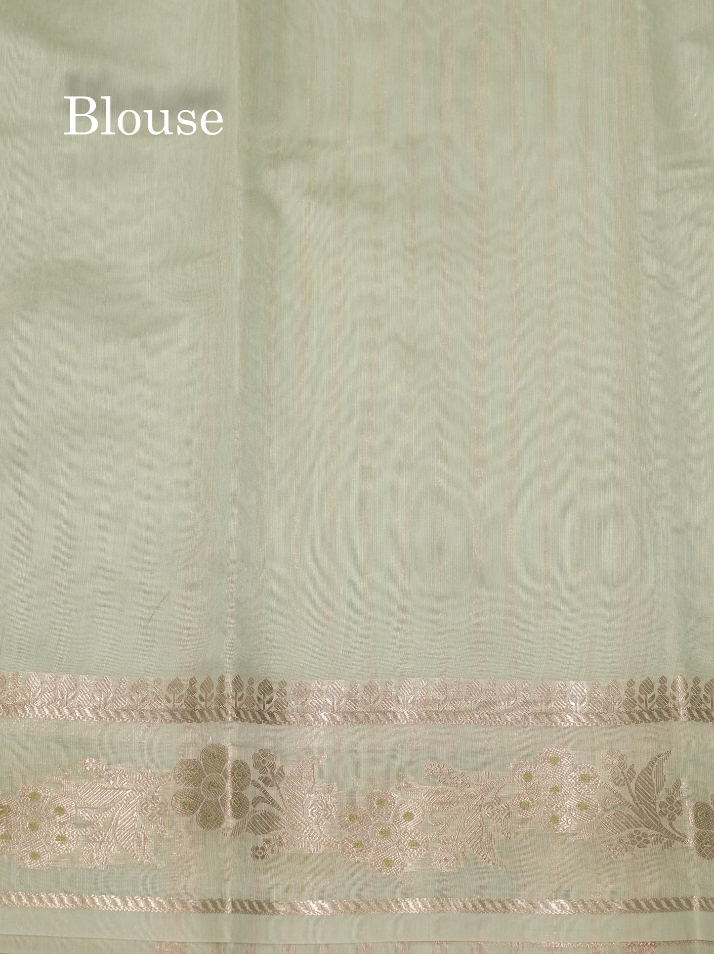 Pastel Blue Colour Cotton Mix Saree With Silver Zari Menna Work Border