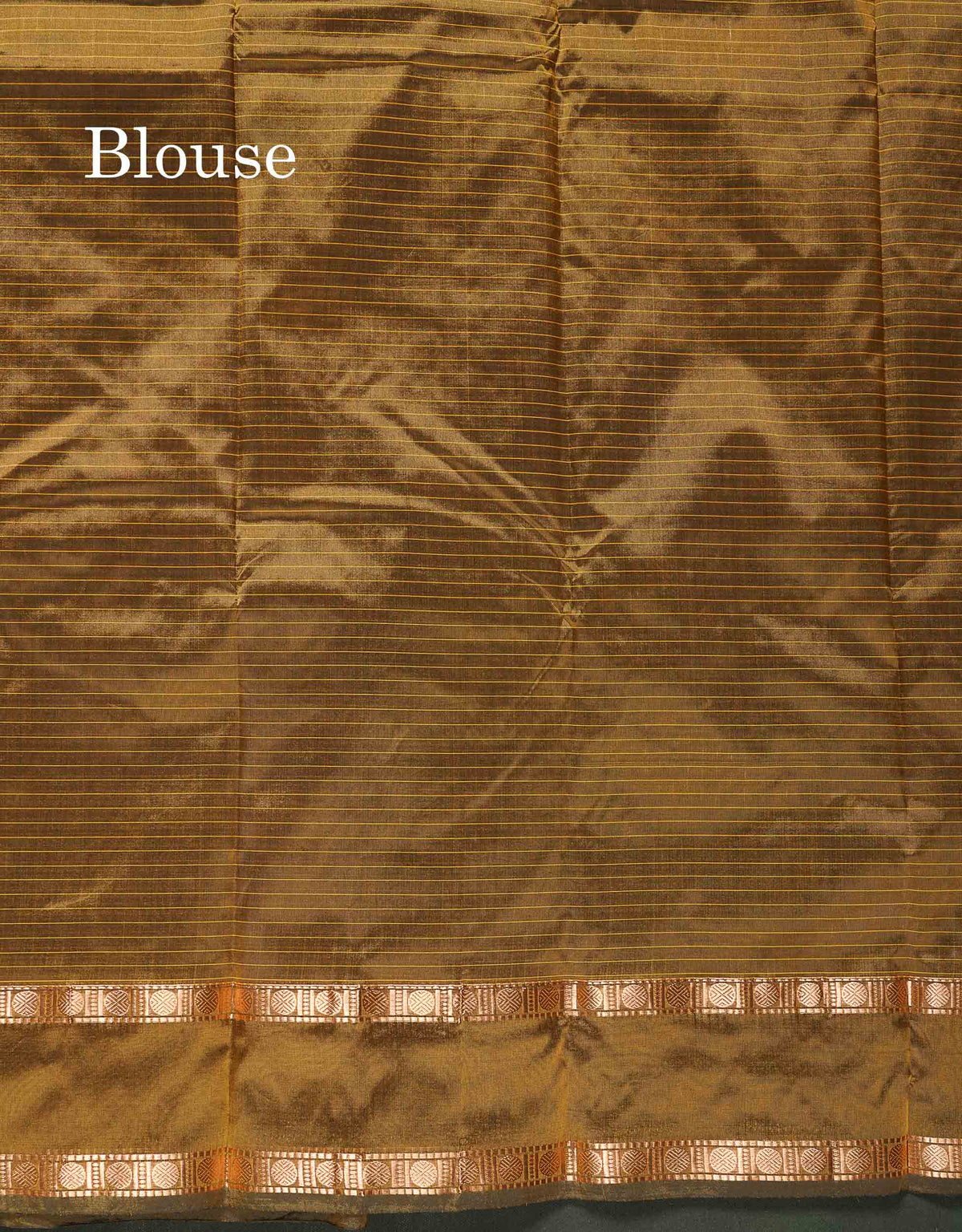 Semi Silk Saree - Olive Mustard Yellow Colour Body Small Checks With Butta & Traditional Rettapet Border