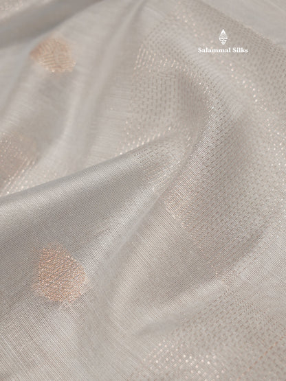 Pastel Blue Colour Cotton Mix Saree With Silver Zari Menna Work Border