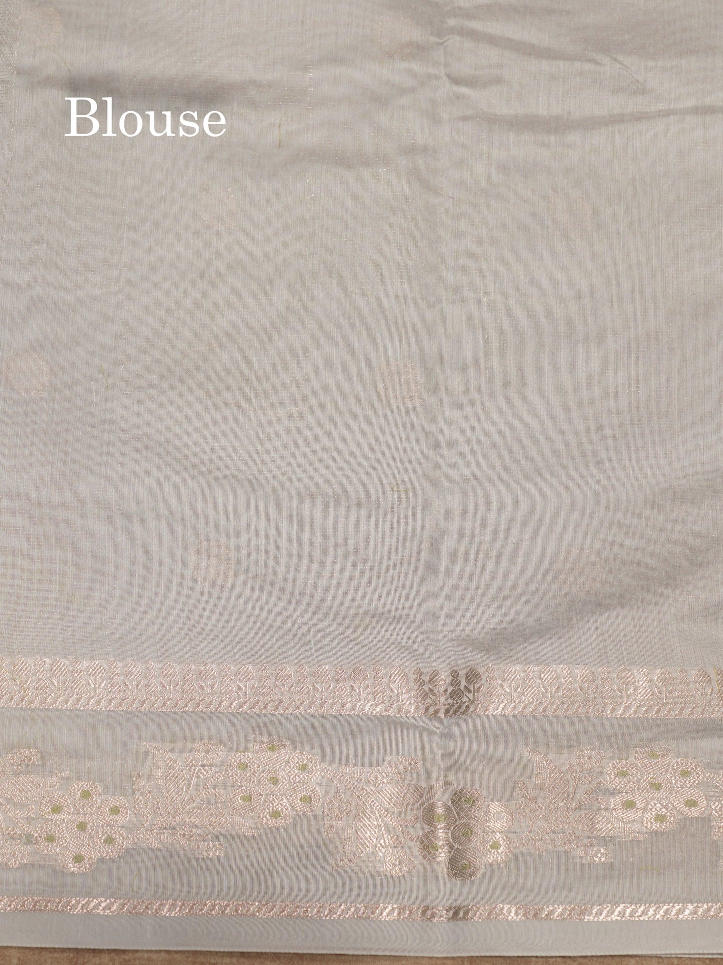 Pastel Blue Colour Cotton Mix Saree With Silver Zari Menna Work Border