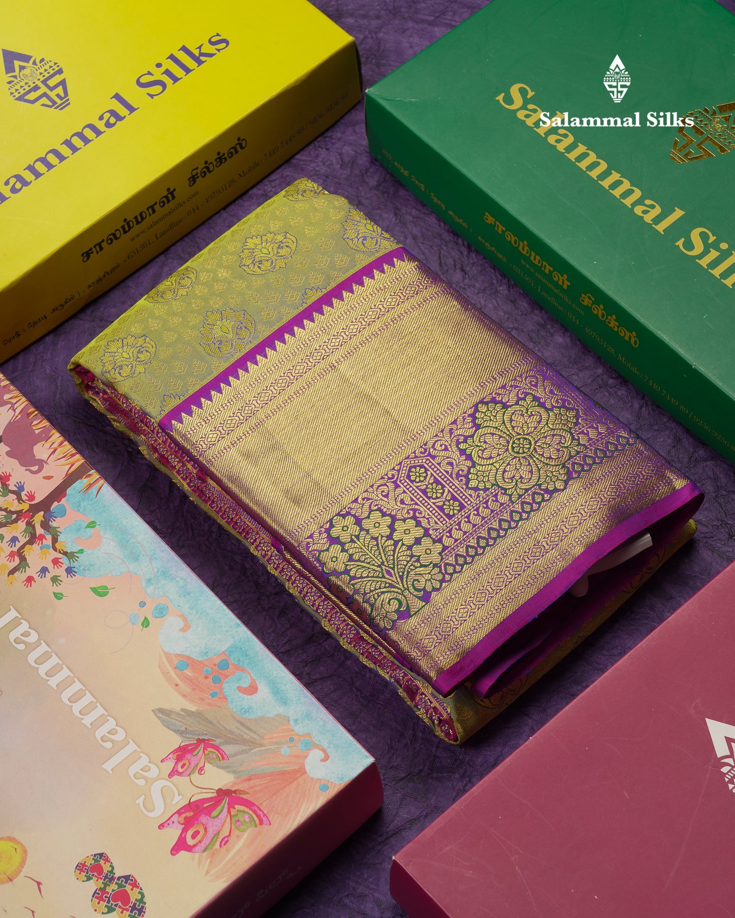 Beautiful Manthulir Green Bridal Pure Kanjivaram Silk Saree With Contrast Vadamalli Traditional Evening Morning Border