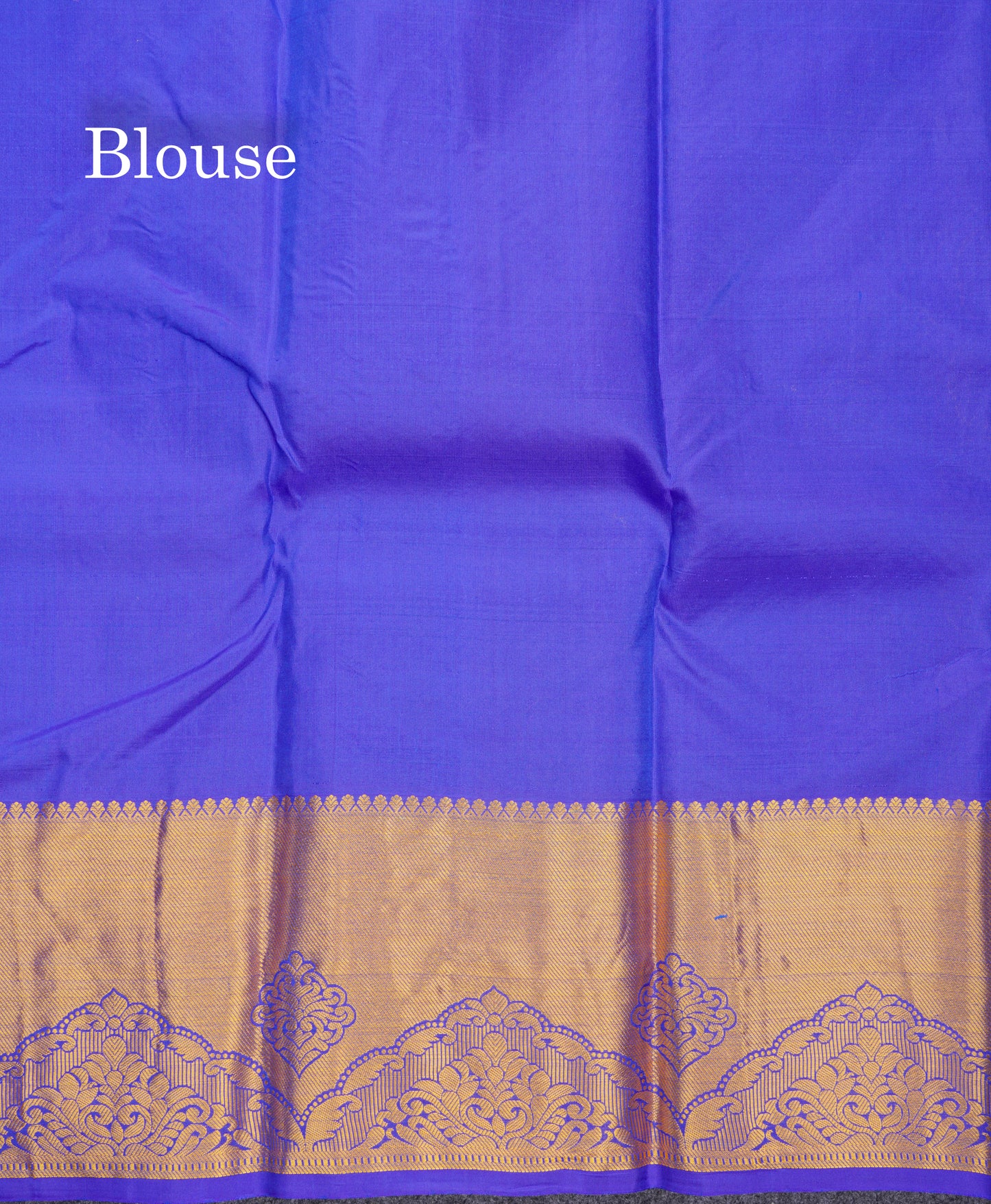 Beautiful Ramar Blue Bridal Pure Kanjivaram Silk Saree With Contrast Royal Blue Border