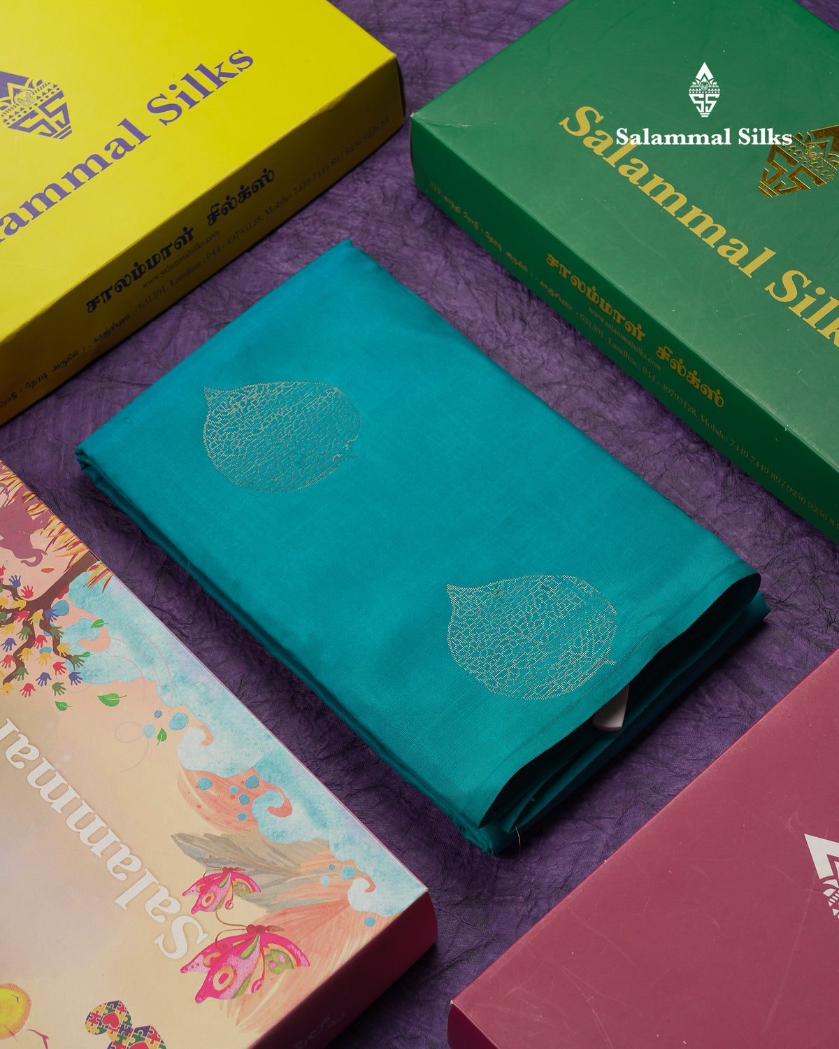 Beautiful Ramar Blue Fancy Pure Kanjivaram Silk Saree With Contrast Bottle Green Blouse