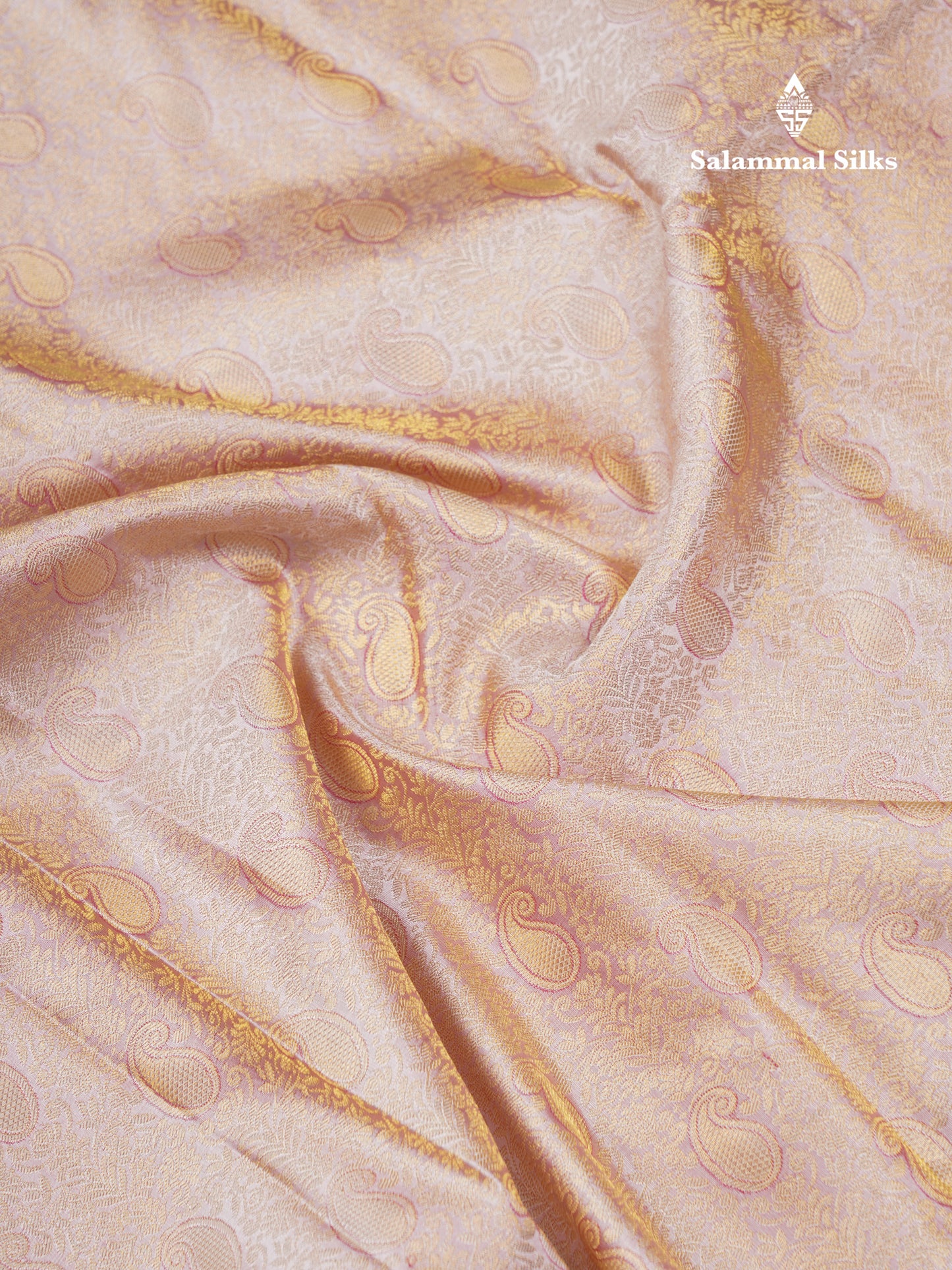 Baby Pink Bridal Pure Mix Kanjivaram Silk Saree With Contrast Green Traditional Border