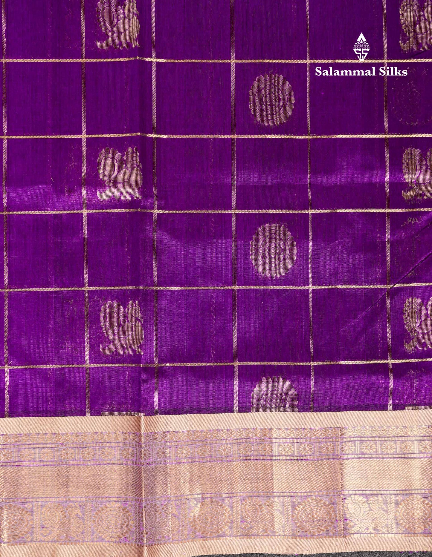 Beautiful Bottle Green Zari Checks Pure Silk Cotton Saree With Contrast Dual Tone Red Traditional Border