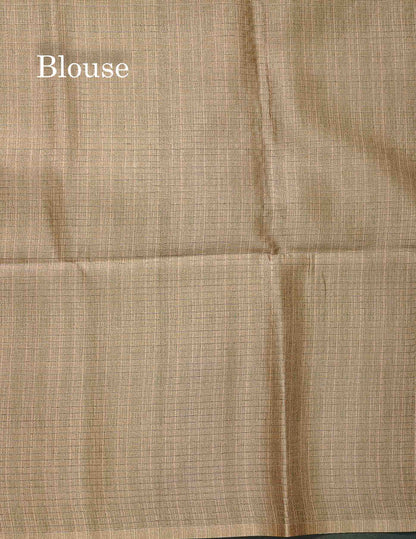 Semi Tussar Saree - Lavender Colour Body With Contrast Dual Tone Beige Blouse