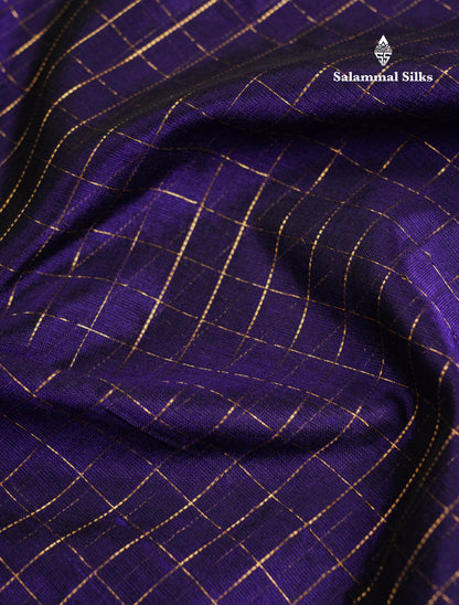 Beautiful Yellow Zari Checks Pure Silk Cotton Saree With Contrast Cream Traditional Gap Border