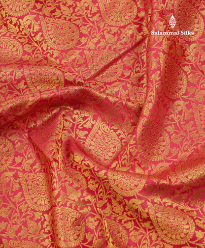 Beautiful Maroon Bridal Pure Kanjivaram Silk Saree With Contrast Yellow Traditional Border