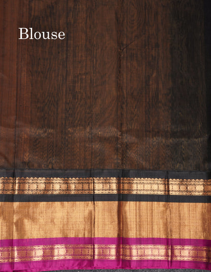 Beautiful Yellow Pure Silk Cotton Saree With Contrast Black Traditional Evening Morning Border