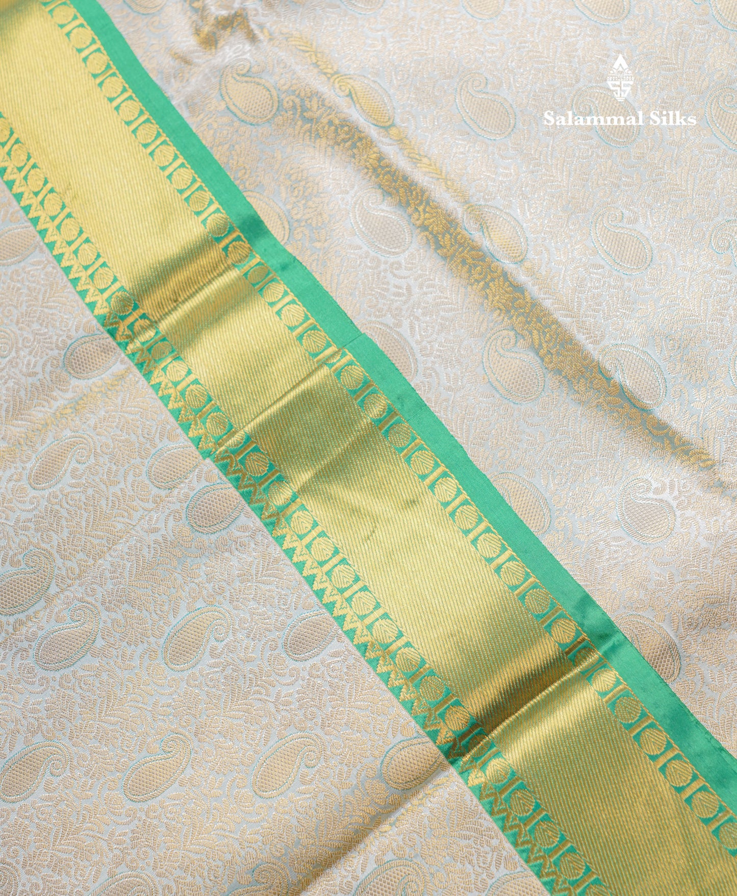 Baby Pink Bridal Pure Mix Kanjivaram Silk Saree With Contrast Green Traditional Border