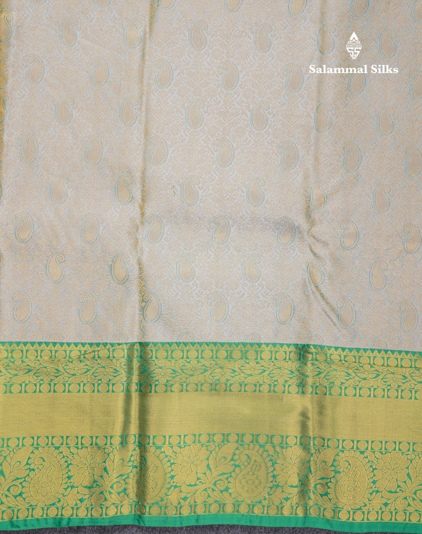 Baby Pink Bridal Pure Mix Kanjivaram Silk Saree With Contrast Green Traditional Border