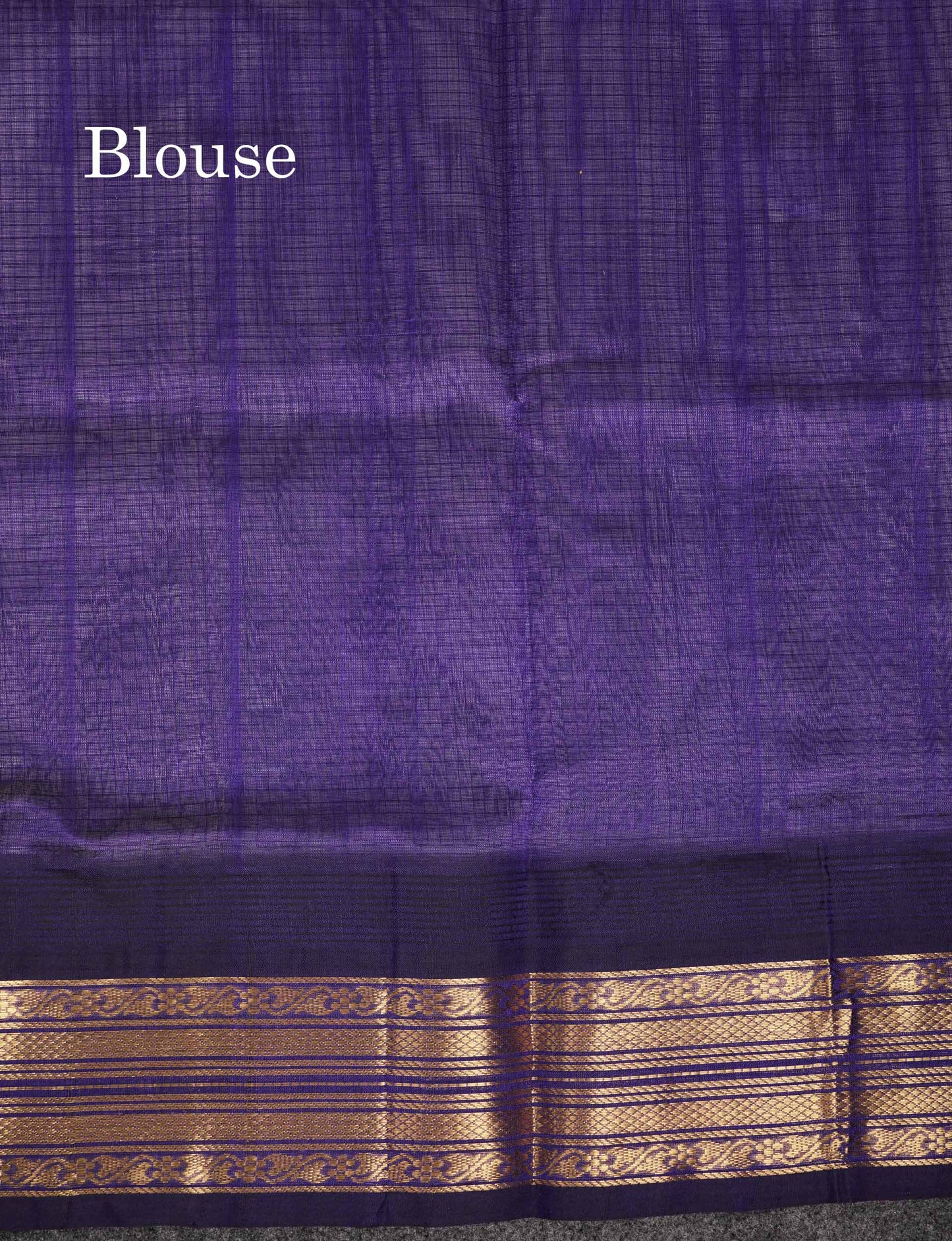 Beautiful Dual Tone Light Pink Small Checks Pure Silk Cotton Saree With Contrast Navy Blue Traditional Border