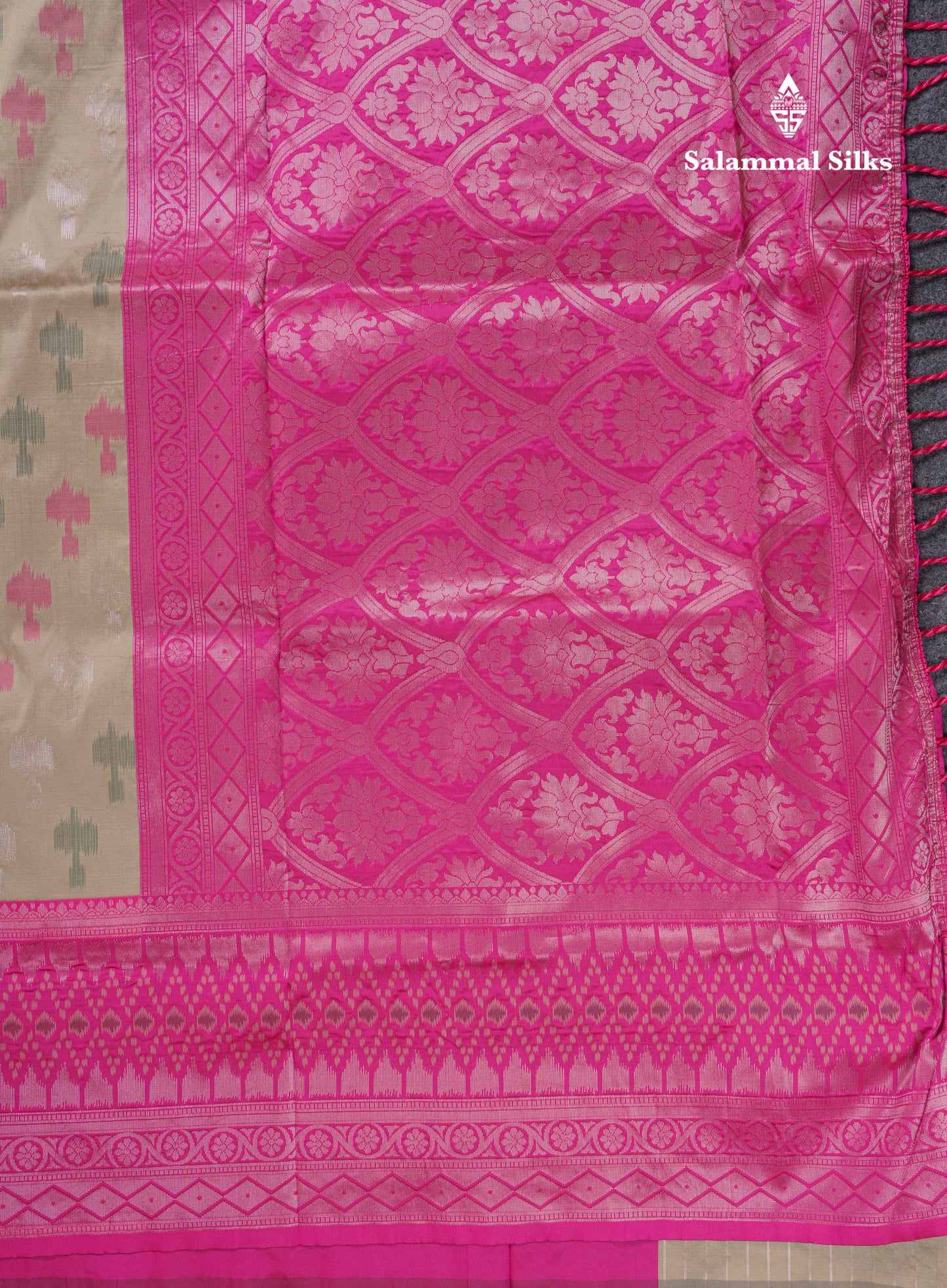 Beautiful Blue Ekkat Design Semi Silk Saree With Contrast Violet Fancy Border