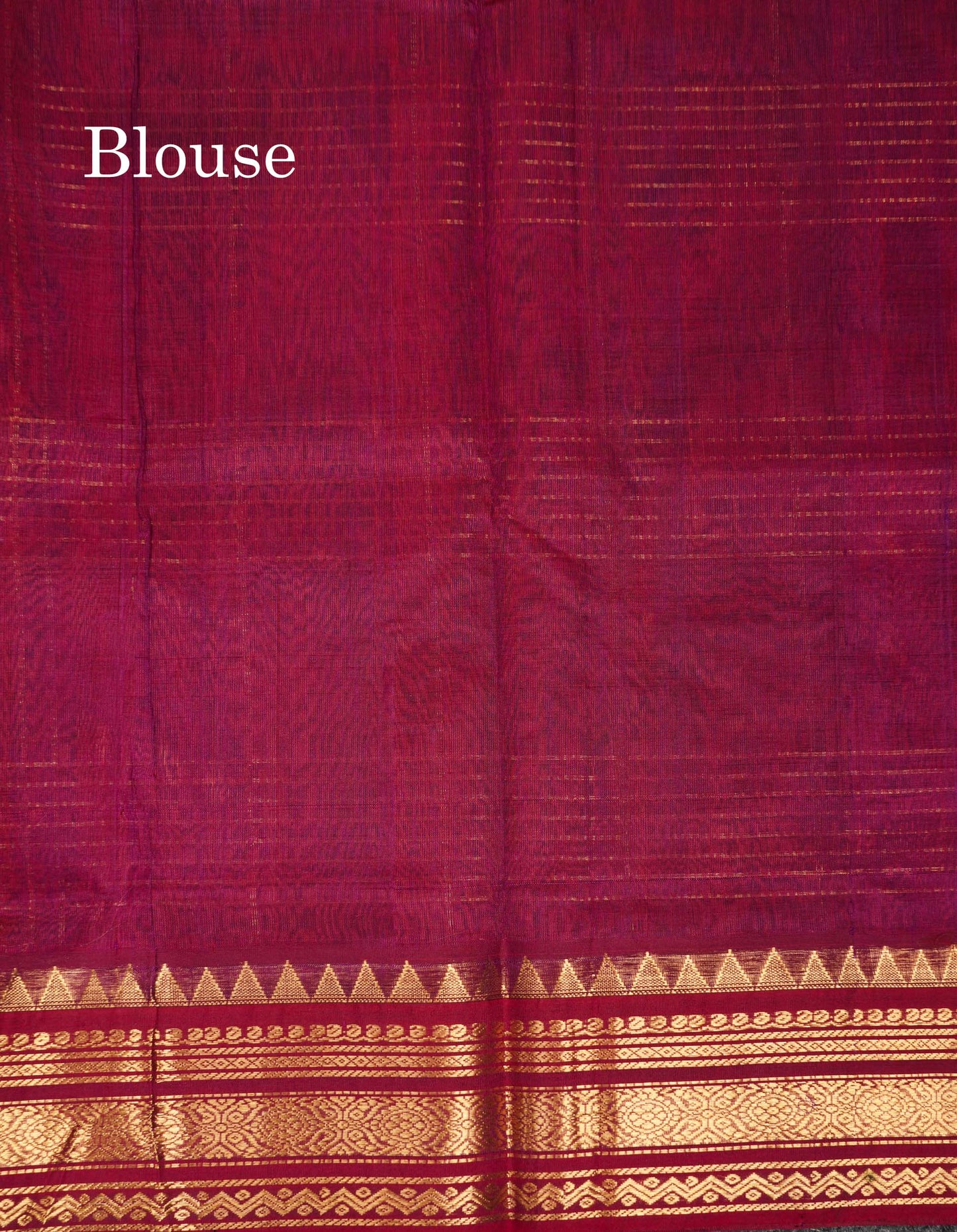 Beautiful Dual Tone Peach Orange Pure Silk Cotton Saree With Contrast Magenta Traditional Border