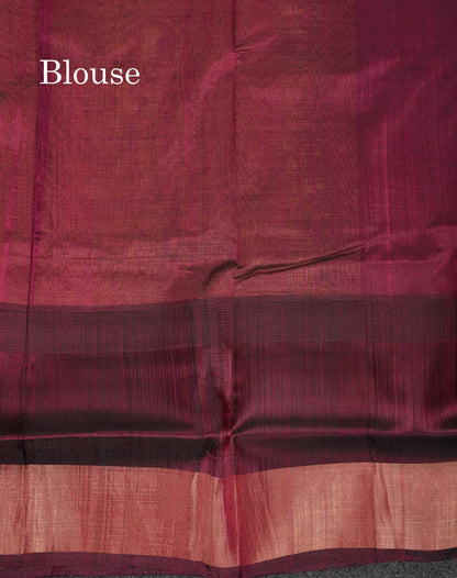 Beautiful Yellow Zari Checks Thread Butta Pure Silk Cotton Saree With Contrast Magenta Traditional Evening Morning Border