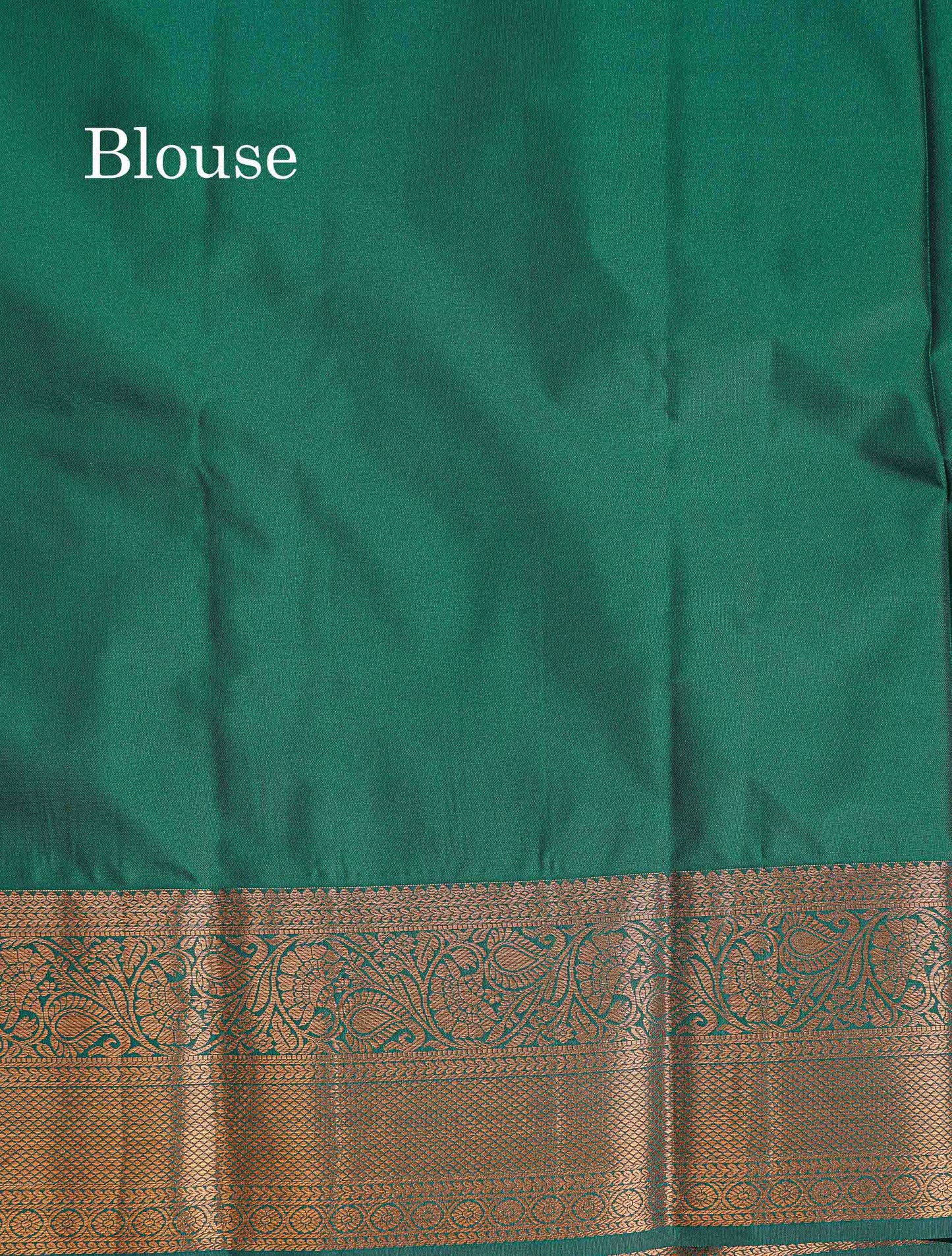 Bridal Semi Silk Saree - Magenta Pink Colour Body With Contrast Bottle Green Traditional Border