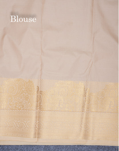 Navy Blue Semi Silk Saree With Contrast Magenta Pink Fancy Turning Border