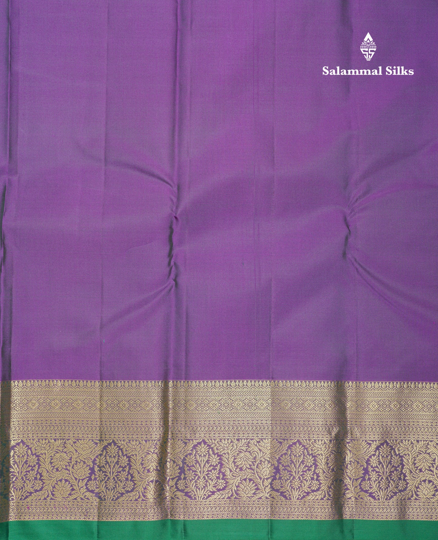 Beautiful Dual Tone Violet Plain Pure Kanjivaram Silk Saree With Traditional Border