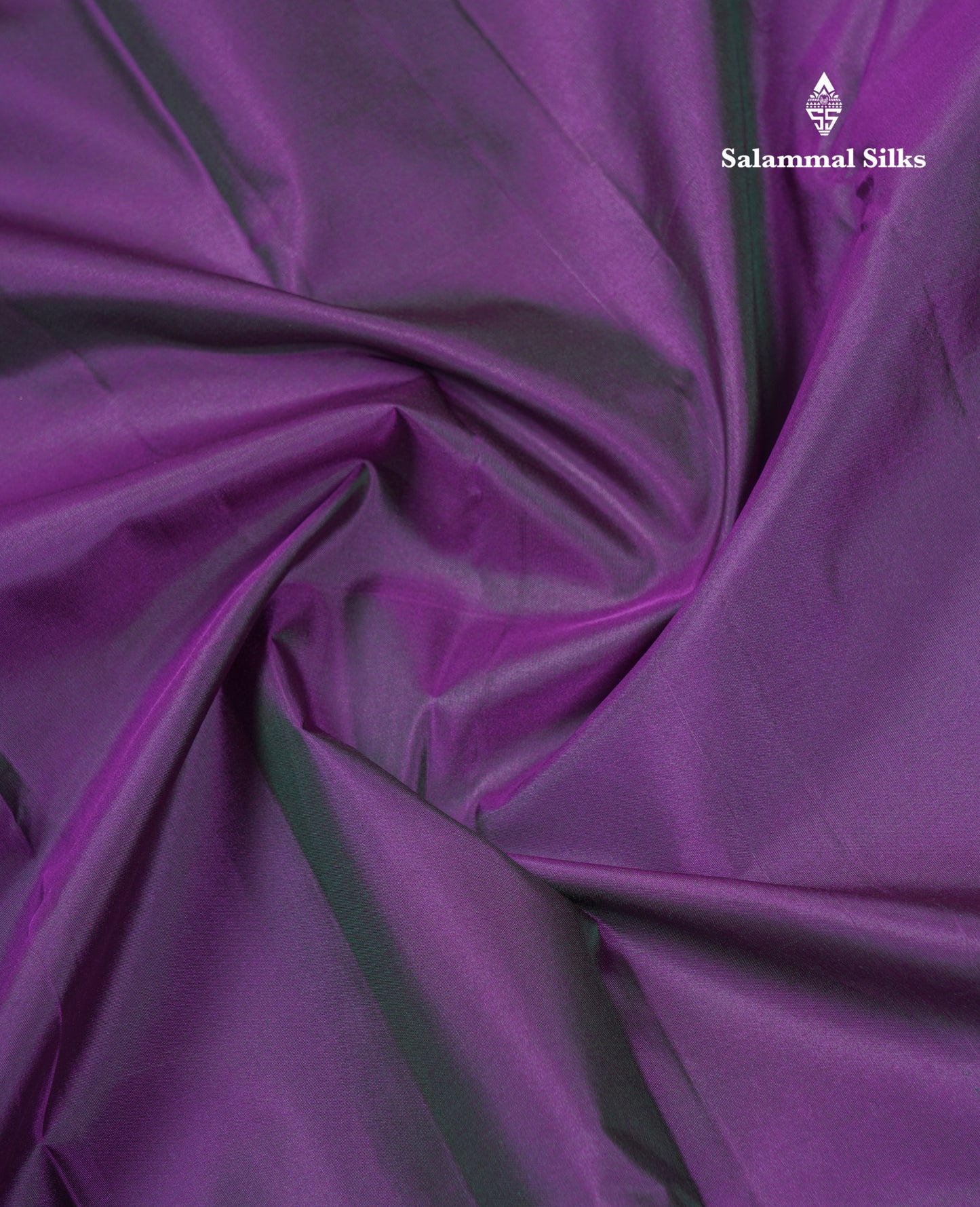 Beautiful Dual Tone Violet Plain Pure Kanjivaram Silk Saree With Traditional Border