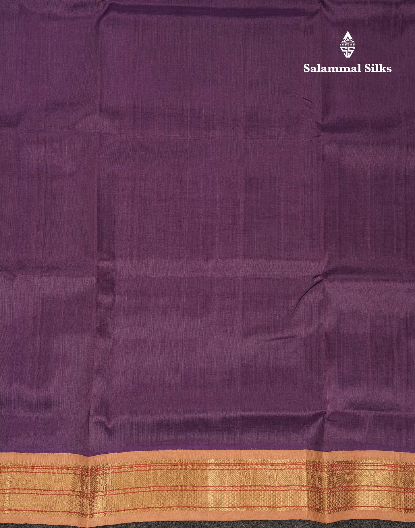 Beautiful Light Violet Plain Pure Silk Cotton Saree With Contrast Sandal Traditional Border