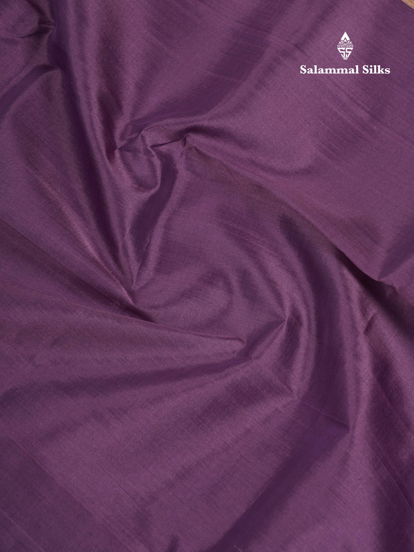 Beautiful Light Violet Plain Pure Silk Cotton Saree With Contrast Sandal Traditional Border