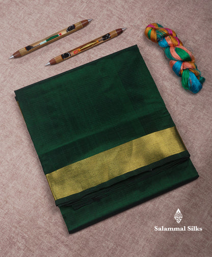 Violet Colour Pure Silk Cotton Saree With Gold Zari Border