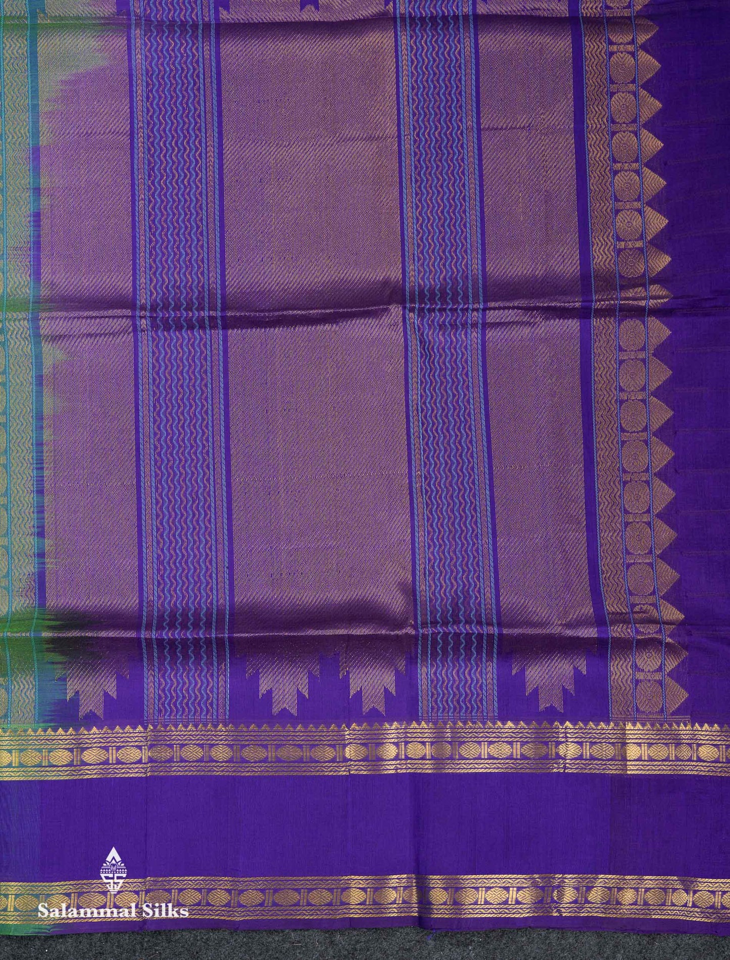Beautiful Dark Maroon Rudraksha Butta With Checks Pure Silk Cotton Saree With Contrast Orange Traditional Gap Border