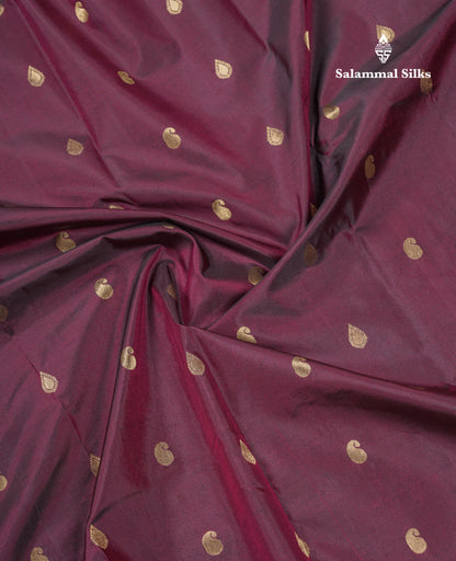 Beautiful Dual Tone Maroon Pure Kanjivaram Silk Saree With Contrast Pink Traditional Medium Border