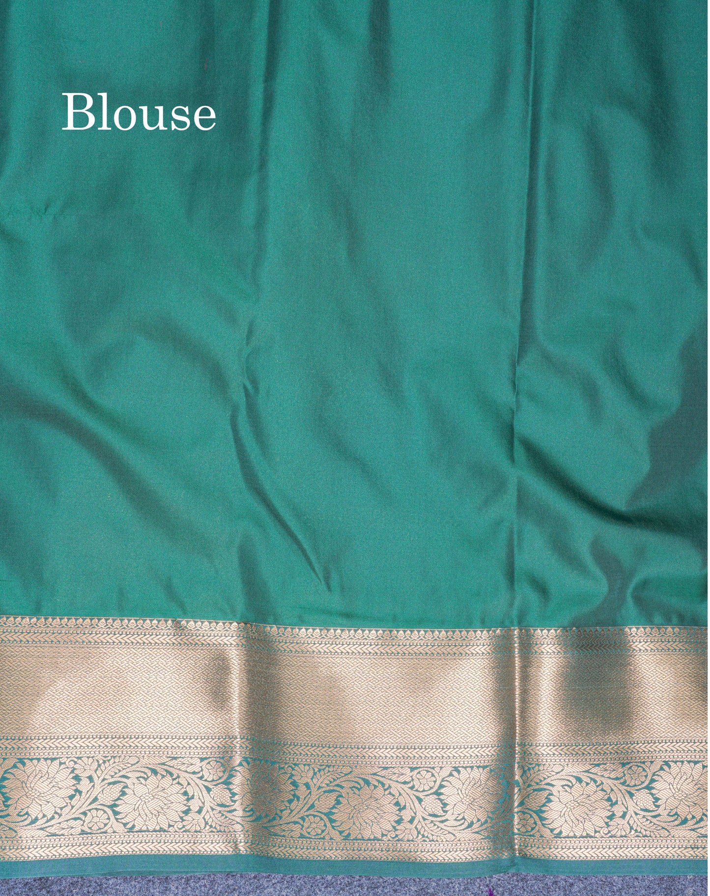 Sky Blue Bridal Semi Silk Saree With Contrast Vadamalli Border
