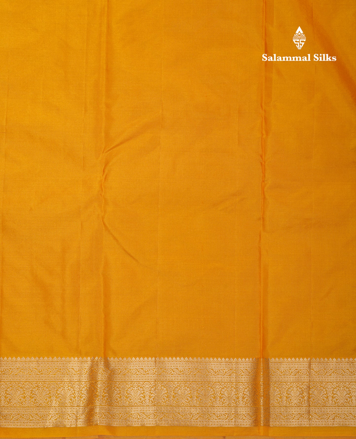 Beautiful Cream Sandal Pure Kanjivaram Silk Saree With Contrast Yellow Medium Traditional Border