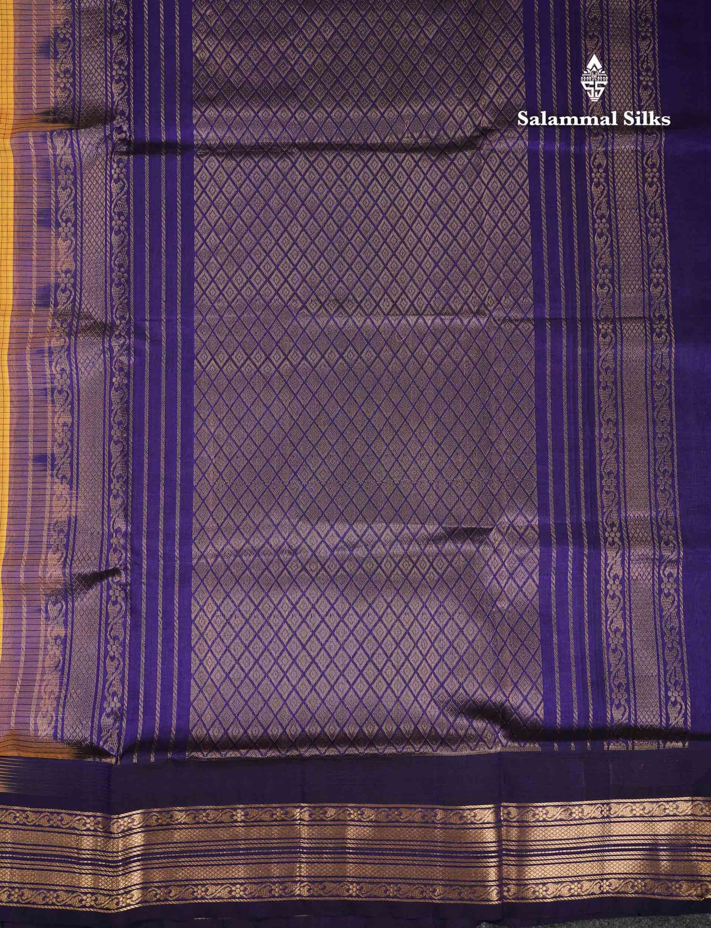 Beautiful Dual Tone Light Pink Small Checks Pure Silk Cotton Saree With Contrast Navy Blue Traditional Border