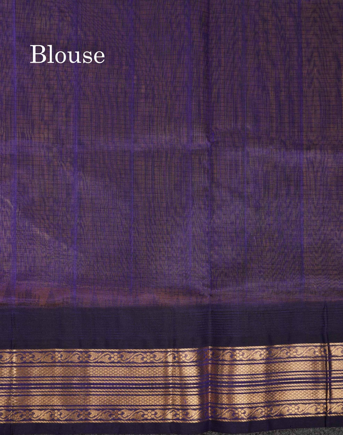 Beautiful Dual Tone Light Pink Small Checks Pure Silk Cotton Saree With Contrast Navy Blue Traditional Border