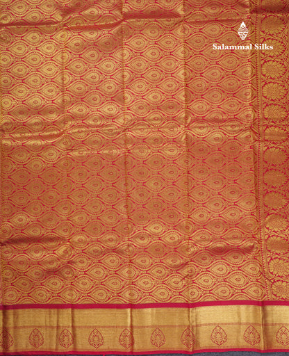 Beautiful Onion Pink Bridal Pure Kanjivaram Silk Saree With Contrast Maroon Border