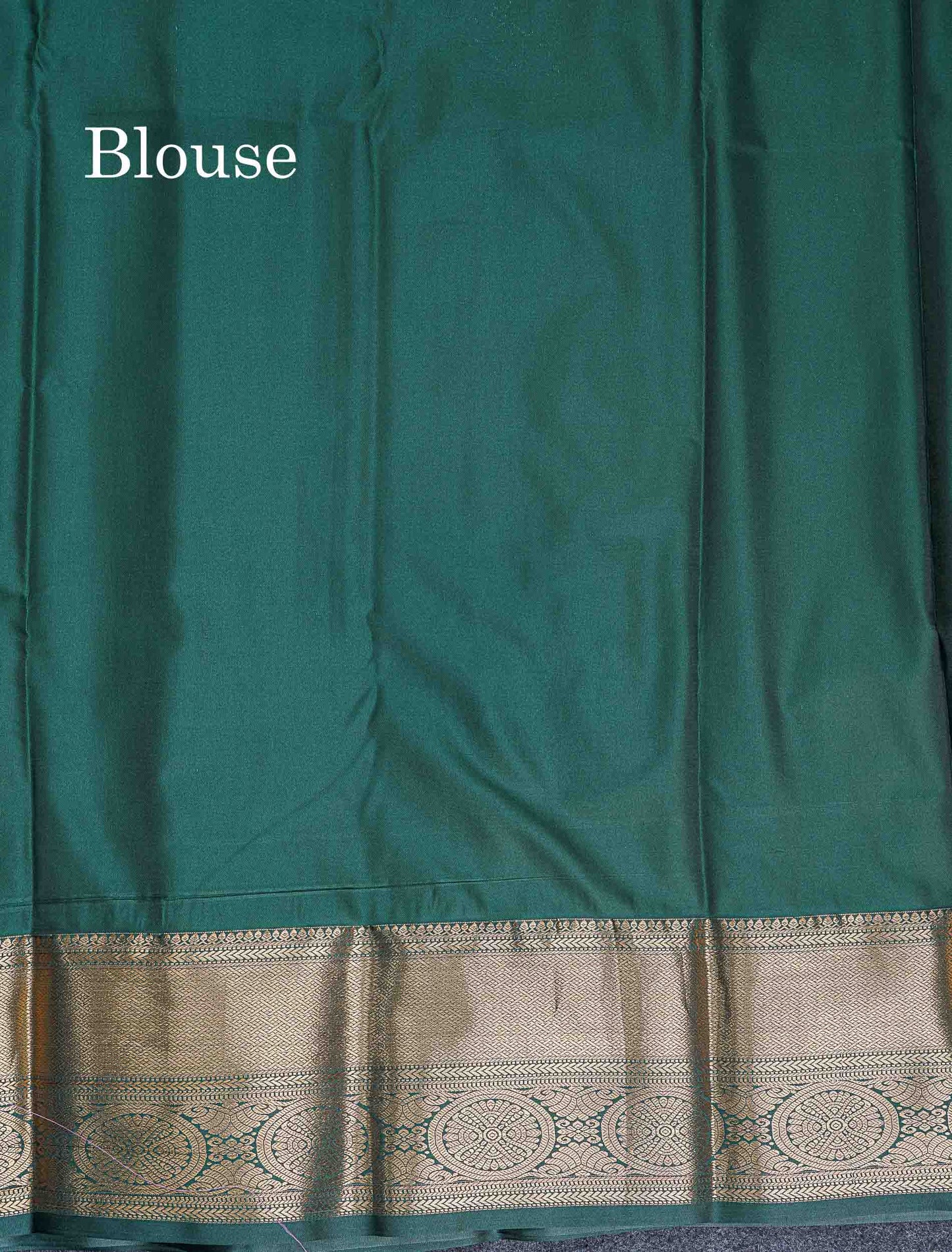 Bridal Semi Silk Saree -  Yellow Colour Body With Contrast Bottle Green Border