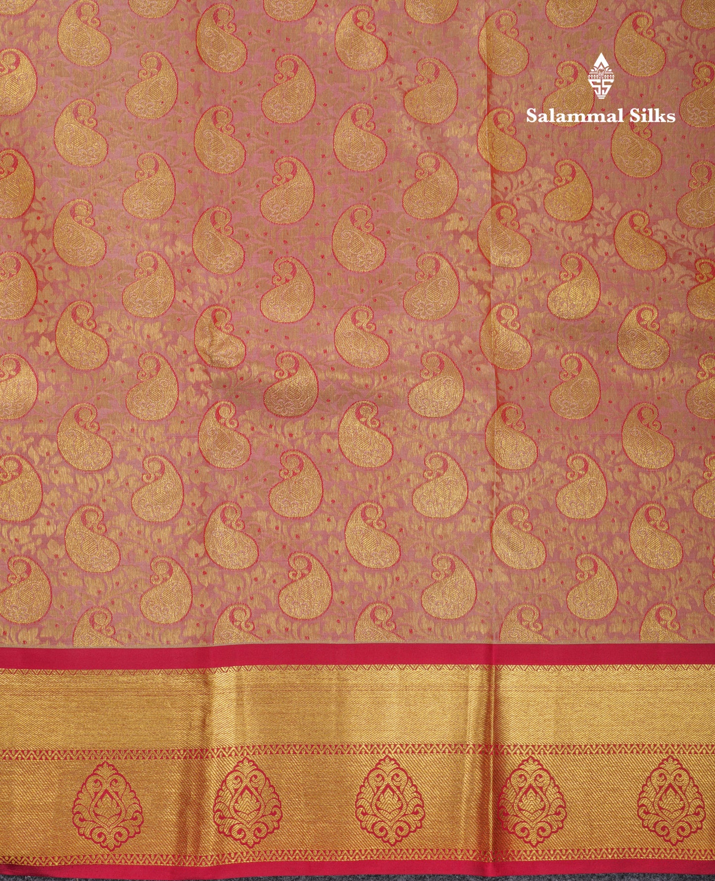 Beautiful Onion Pink Bridal Pure Kanjivaram Silk Saree With Contrast Maroon Border