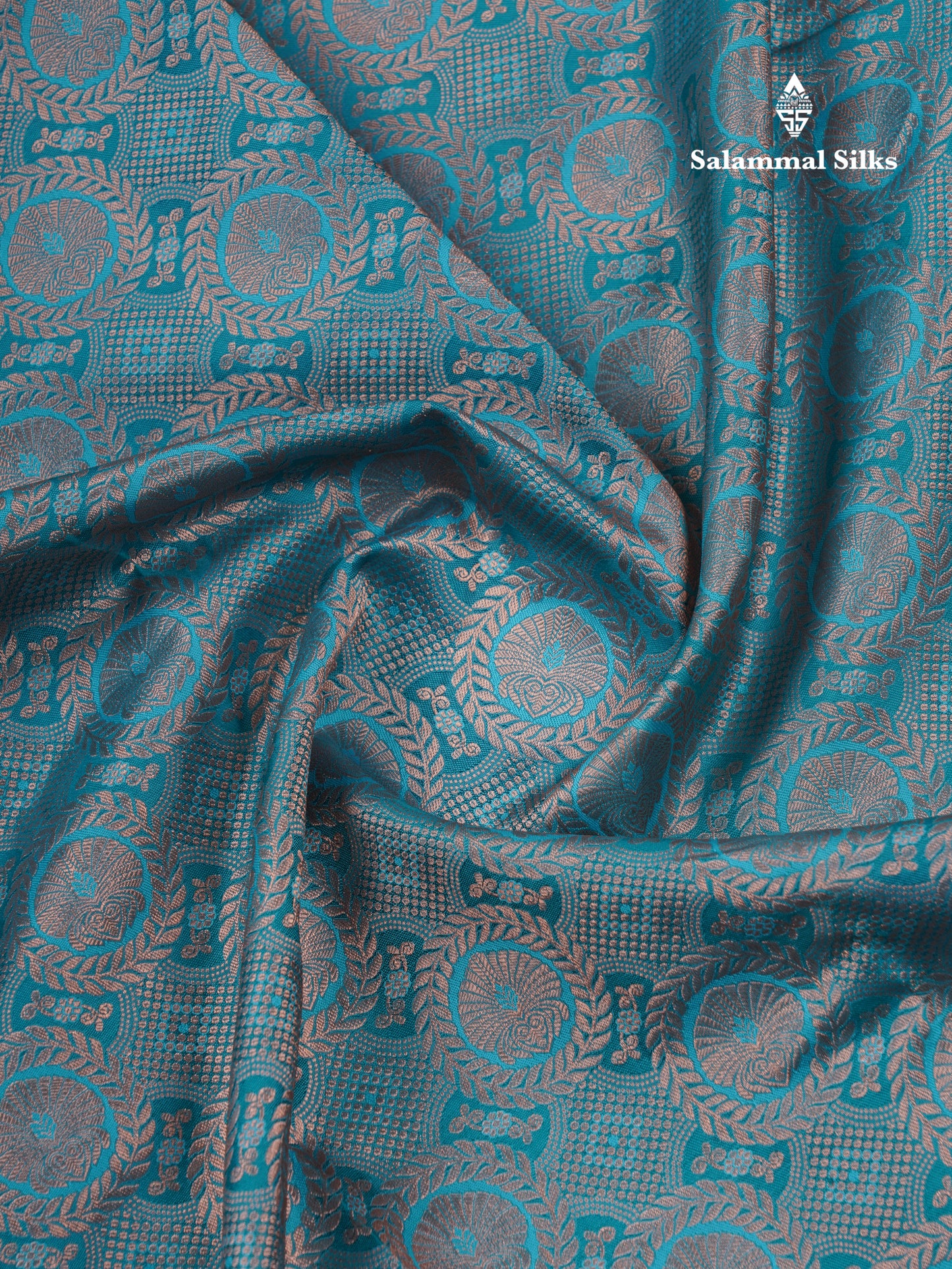 Beautiful Peacock Blue Bridal Pure Mix Silk Saree With Contrast Sapphire Blue Border