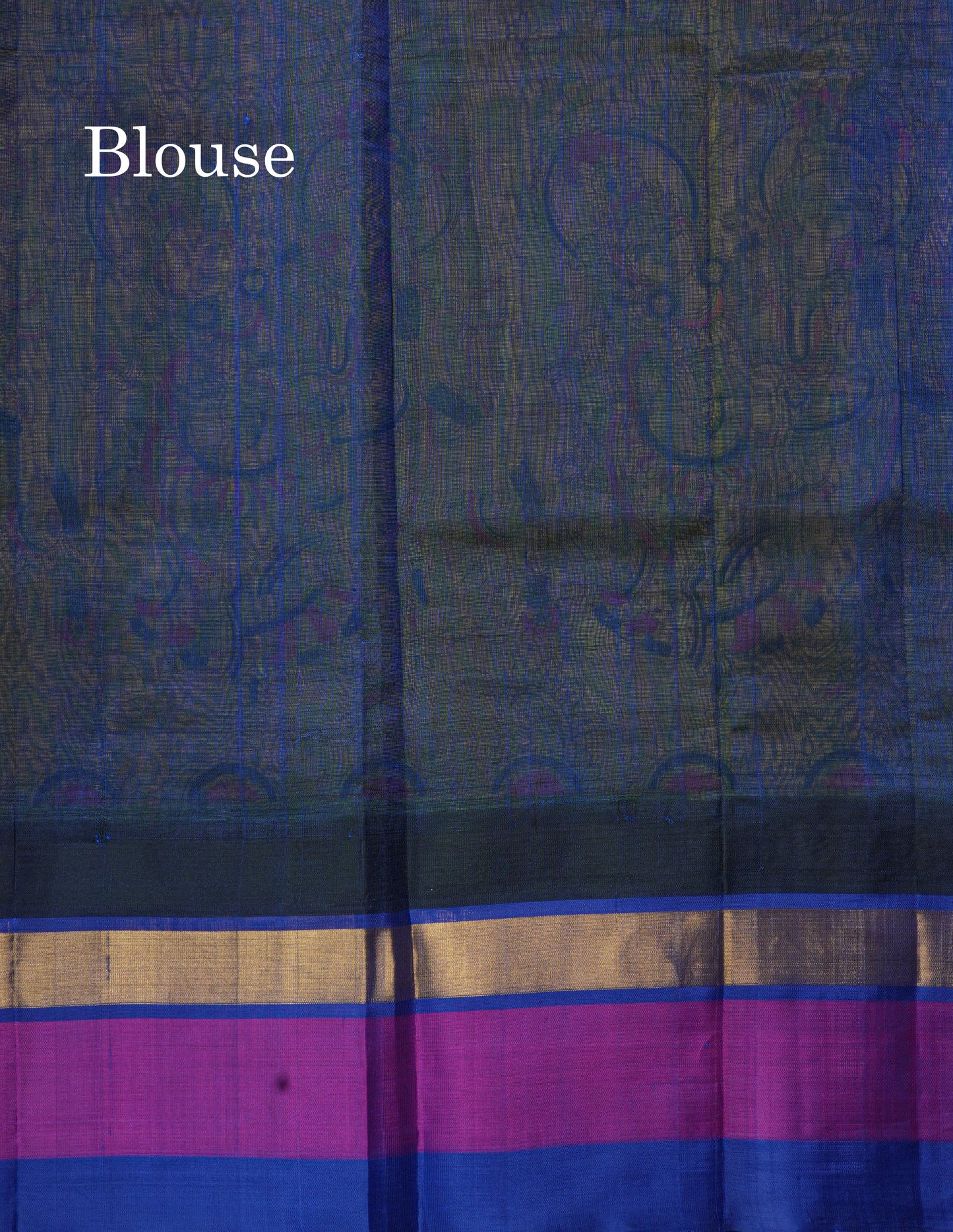 Beautiful Orangish yellow Kalamkari Design Pure Silk Cotton Saree With Ganga Jamuna Border